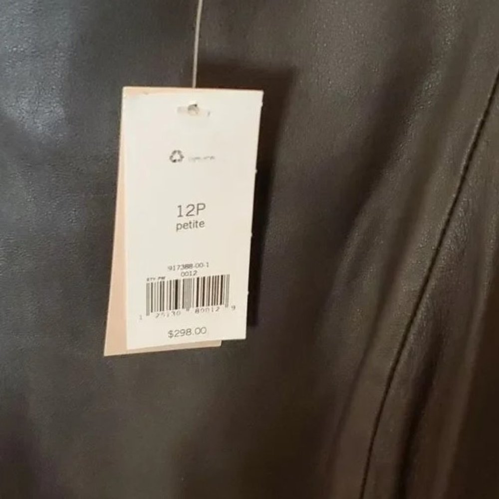 BANANA REPUBLIC Chocolate Brown Leather Dress NEW! - Picture 11 of 11